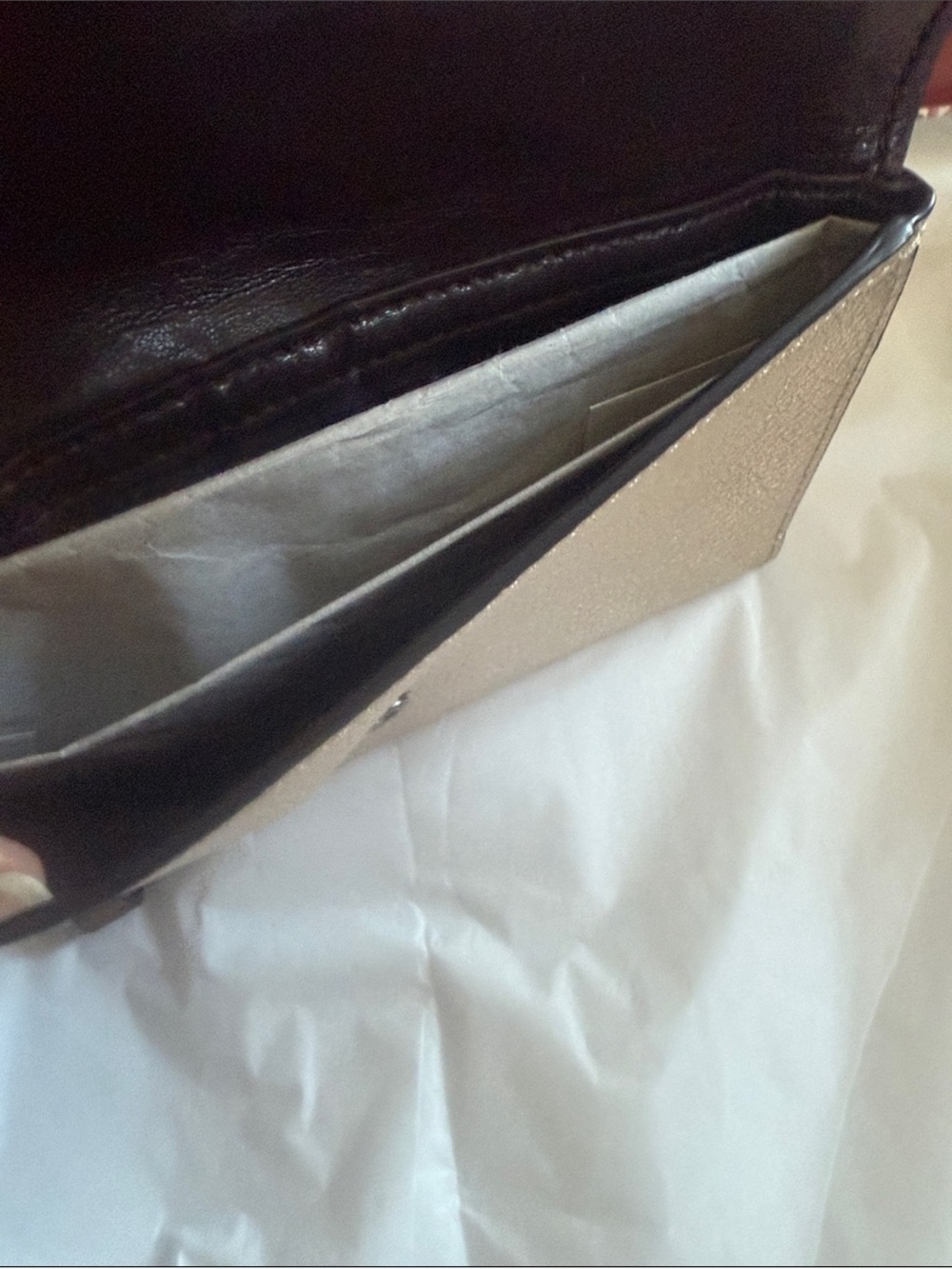 Coach Metallic Leather Triple Small Wristlet - Picture 9 of 12